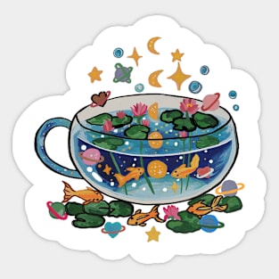 Universe in aquarium Sticker